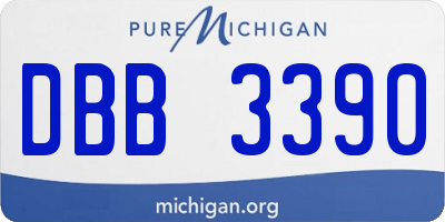 MI license plate DBB3390