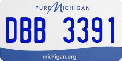 MI license plate DBB3391