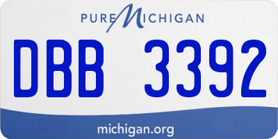 MI license plate DBB3392