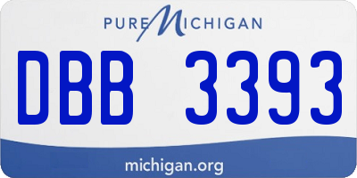 MI license plate DBB3393