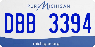 MI license plate DBB3394