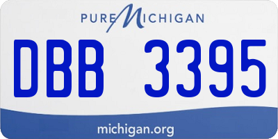MI license plate DBB3395