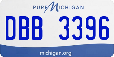 MI license plate DBB3396