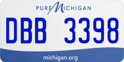 MI license plate DBB3398