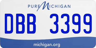 MI license plate DBB3399