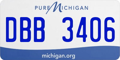 MI license plate DBB3406