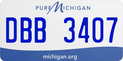 MI license plate DBB3407