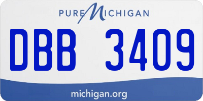 MI license plate DBB3409