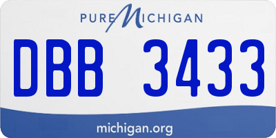 MI license plate DBB3433