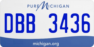 MI license plate DBB3436