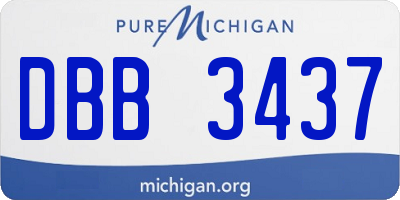 MI license plate DBB3437