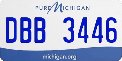 MI license plate DBB3446