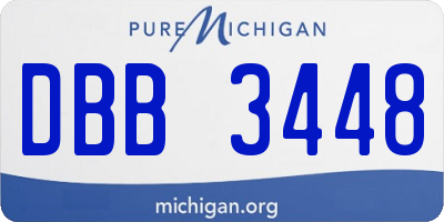 MI license plate DBB3448