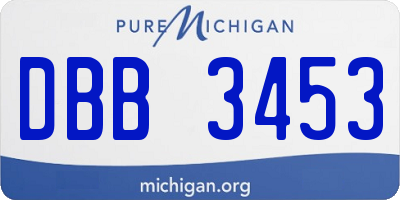 MI license plate DBB3453