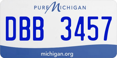 MI license plate DBB3457