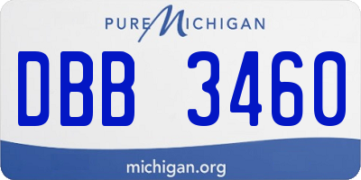 MI license plate DBB3460