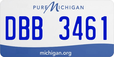 MI license plate DBB3461