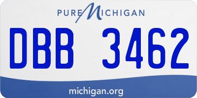 MI license plate DBB3462