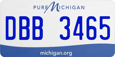 MI license plate DBB3465