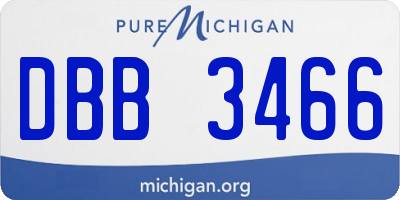MI license plate DBB3466