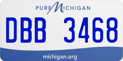 MI license plate DBB3468