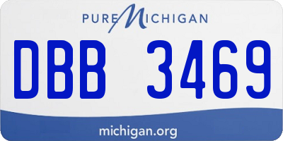 MI license plate DBB3469