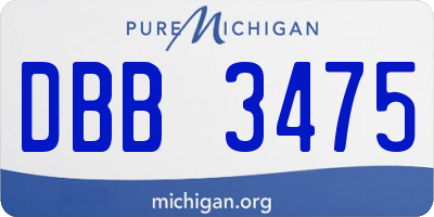 MI license plate DBB3475