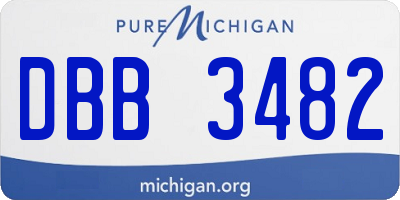 MI license plate DBB3482