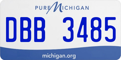 MI license plate DBB3485