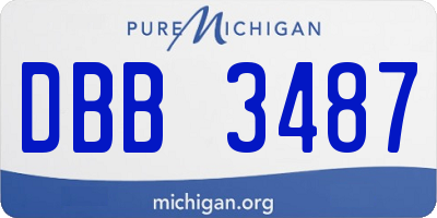 MI license plate DBB3487