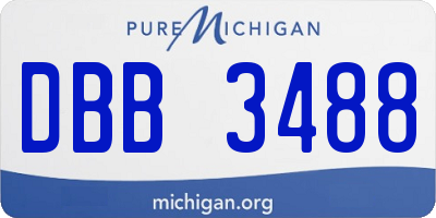 MI license plate DBB3488