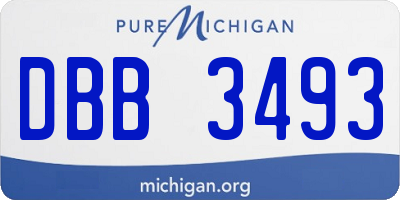 MI license plate DBB3493