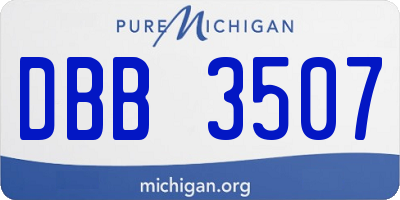 MI license plate DBB3507