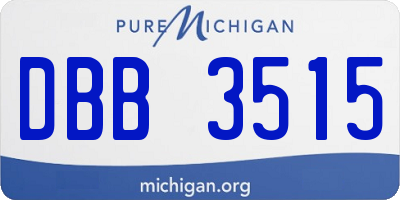 MI license plate DBB3515