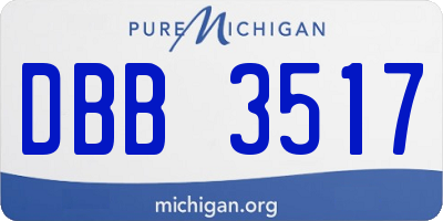 MI license plate DBB3517