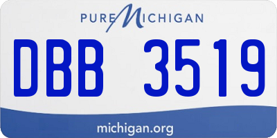 MI license plate DBB3519