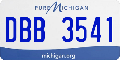 MI license plate DBB3541