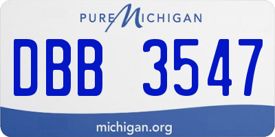 MI license plate DBB3547