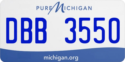 MI license plate DBB3550