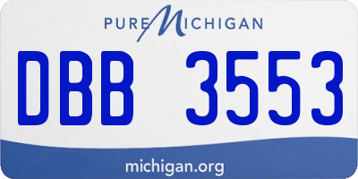 MI license plate DBB3553