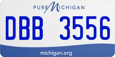 MI license plate DBB3556