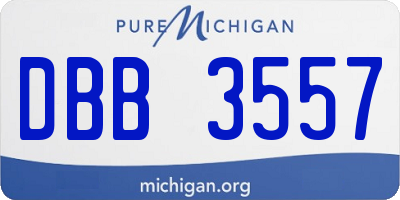 MI license plate DBB3557