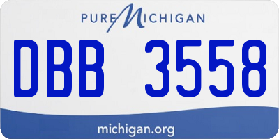 MI license plate DBB3558