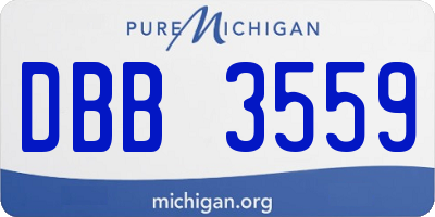 MI license plate DBB3559