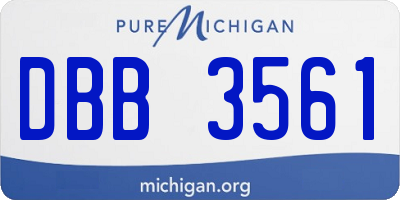 MI license plate DBB3561