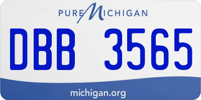 MI license plate DBB3565
