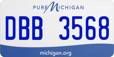 MI license plate DBB3568