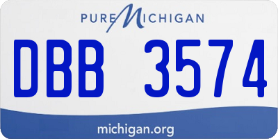 MI license plate DBB3574