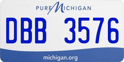 MI license plate DBB3576