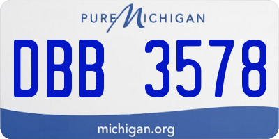 MI license plate DBB3578